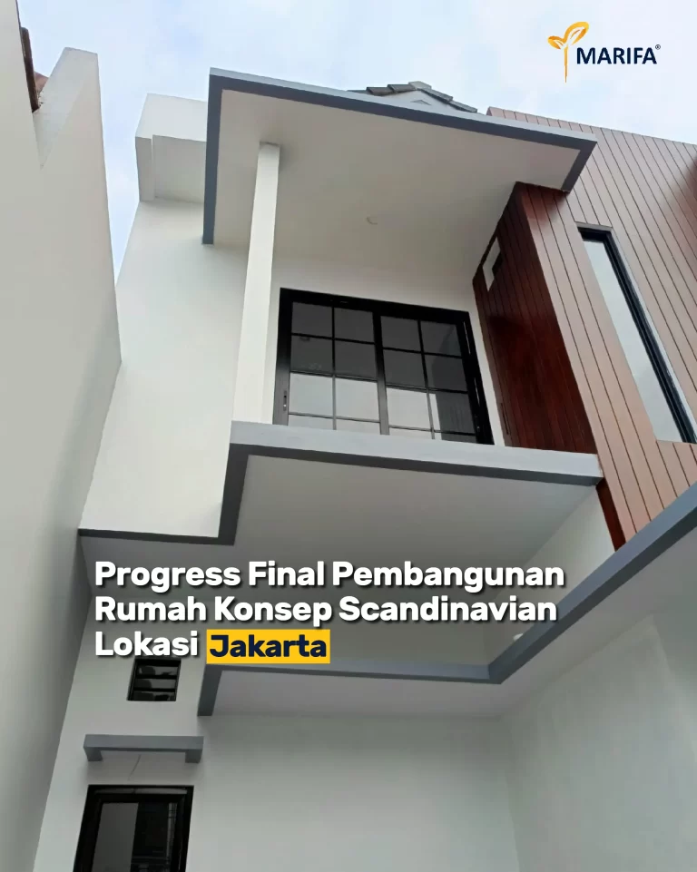 Jasa Kontruksi Progress Final Pengerjaan Bangunan Rumah Konsep Scandinavial Di Jakarta 9