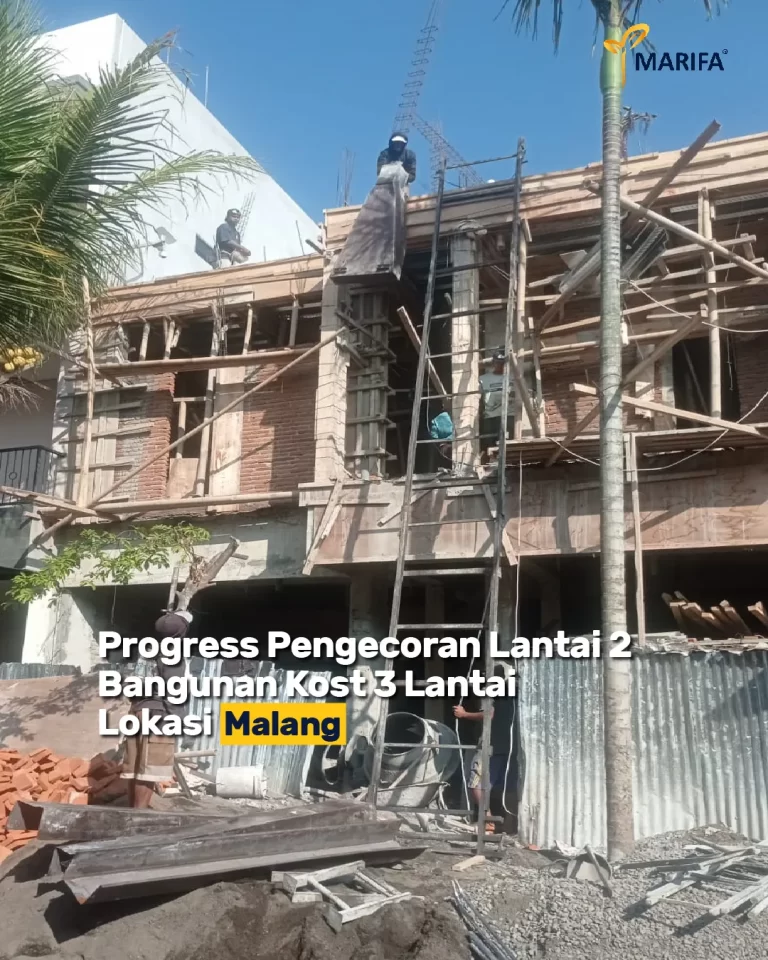 Progress Pengerjaan Bangunan Kost 2 Lantai Di Malang 9